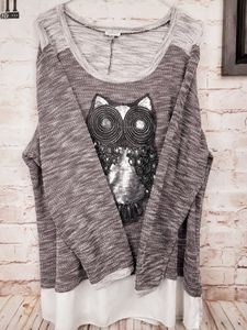 🔥AVENUE  Beautiful owl Long sleeve blouse 🔥